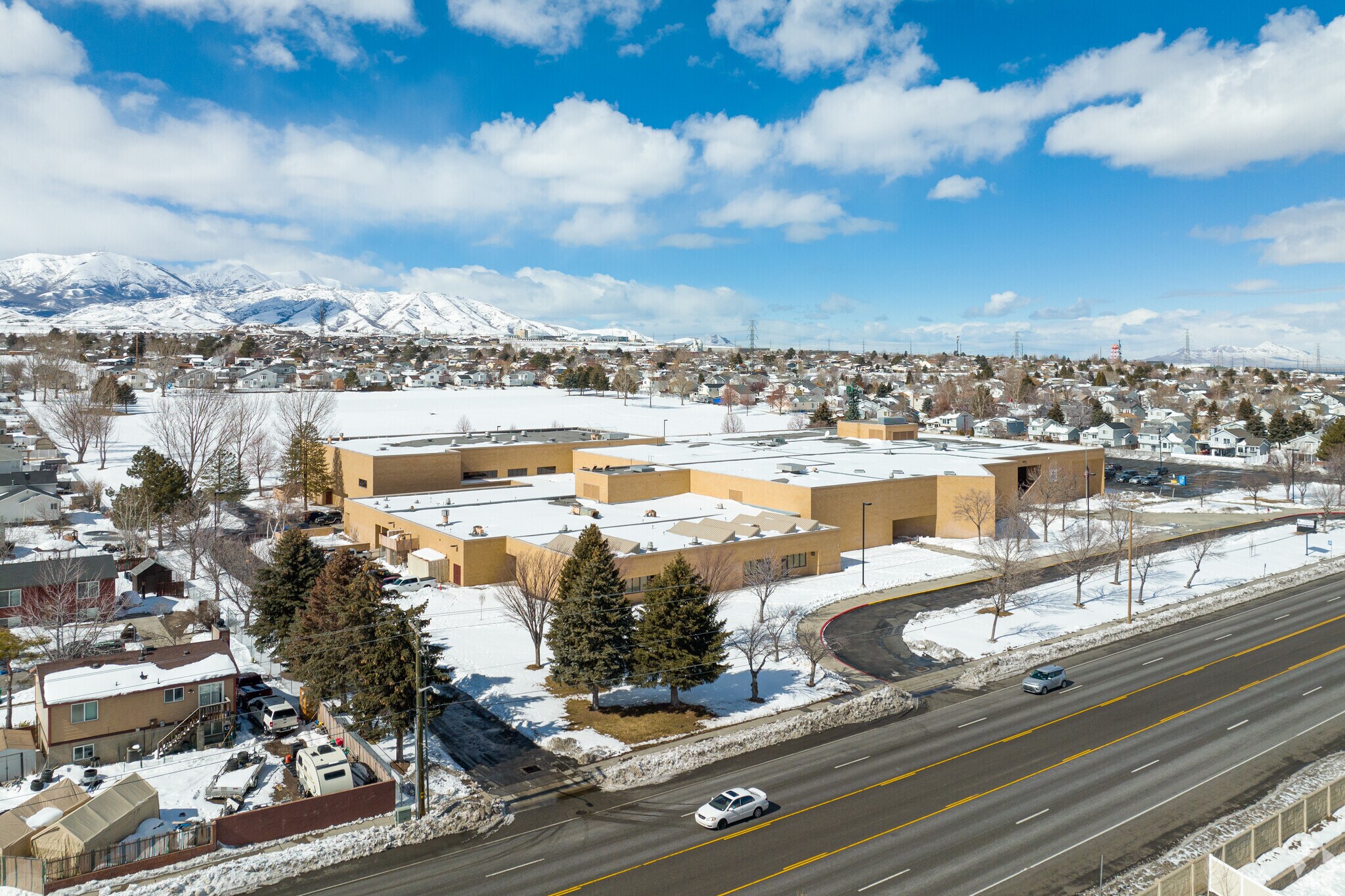 A view of Thomas Jefferson Jr High School.