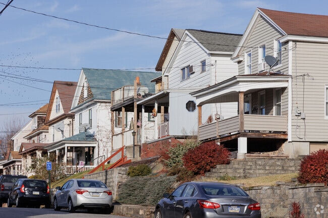 Raised houses in Carbondale, PA.