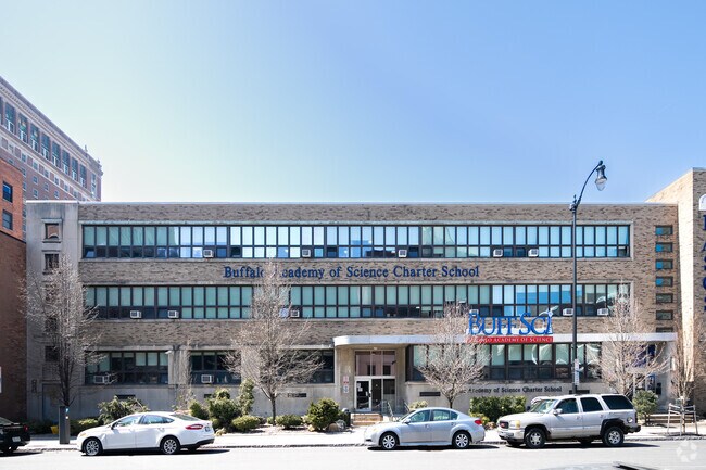 The Buffalo Academy of Science Charter School in Ellicott offers STEM-focused education for grades K–4 and 9–12.