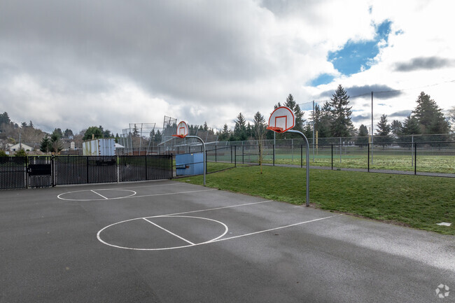 Browns Point Elementary School basketball court.