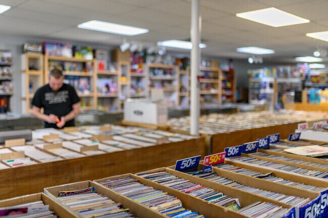 Locally-owned Rocket Comics has a huge selection of comics and collectibles.