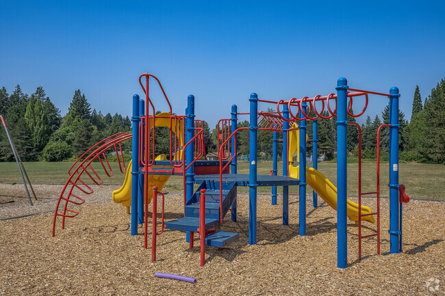 Vibrant playgrounds at Beaver Acres Elementary School in Beaverton, Oregon