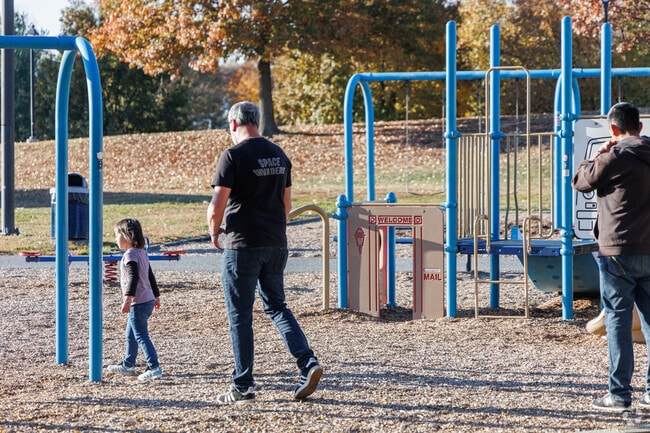 Honeygo Run Regional Park has several playgrounds closely situated, for all ages and abilities.