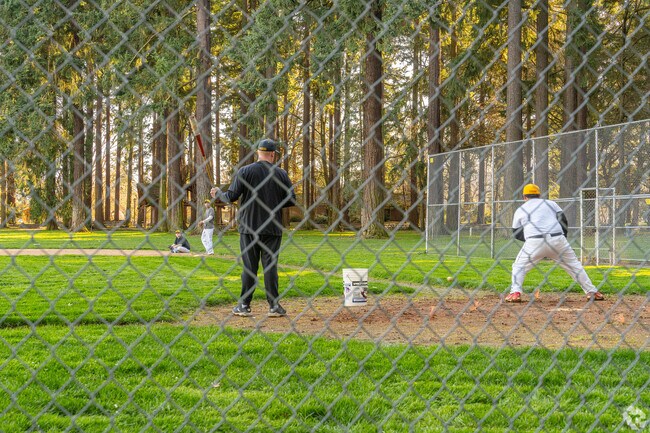 Baseball practice at the Columbia Park fields in Portsmouth.