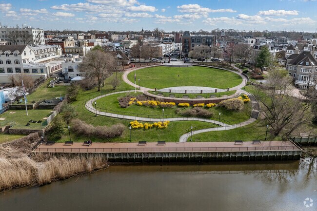 The Riverside Gardens Park is a beautiful waterfront park in Red Bank.