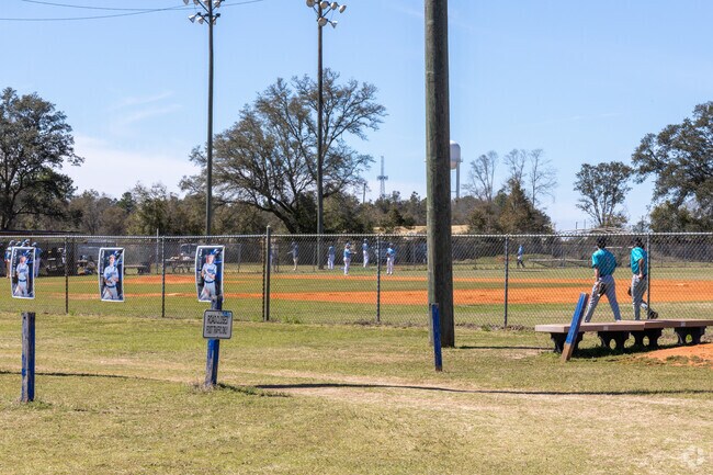 Summers are hot, and winters are mild, making baseball at East Milton park a breeze.