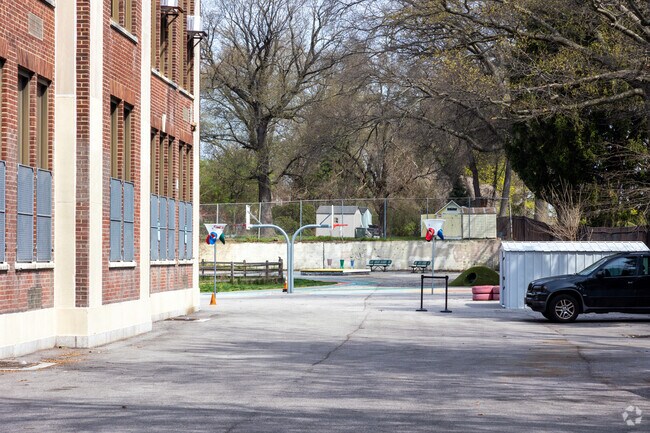 William Rowen School has a schoolyard for recess behind the school in West Oak Lane.