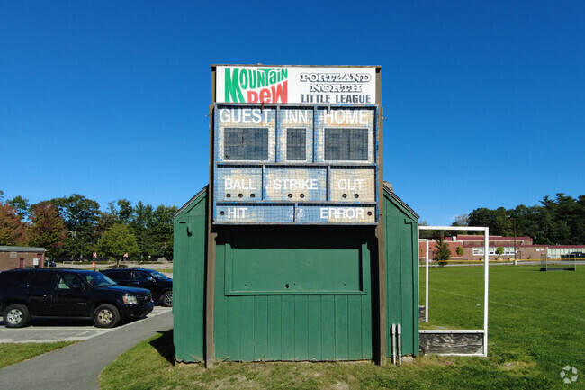 The baseball field at Lyman Moore Middle School is home to the Portland North Little League.