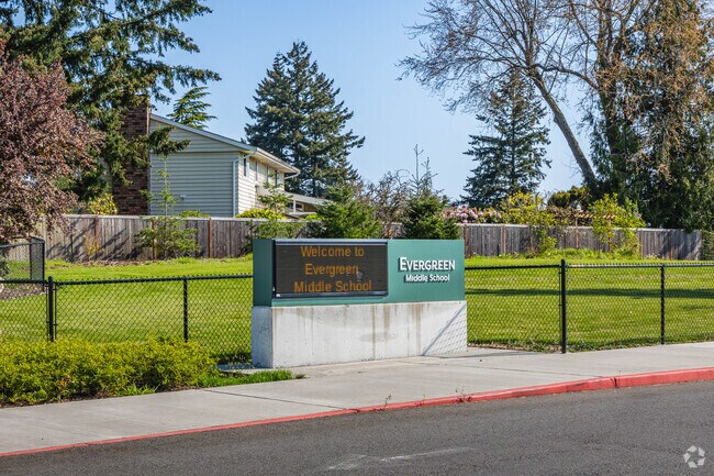 Evergreen Middle School in Cambridge and Kentwood is where students go before high school.