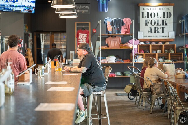 Craft Beer's are a local favorite at theBack Forty Beer Company in East Birmingham.