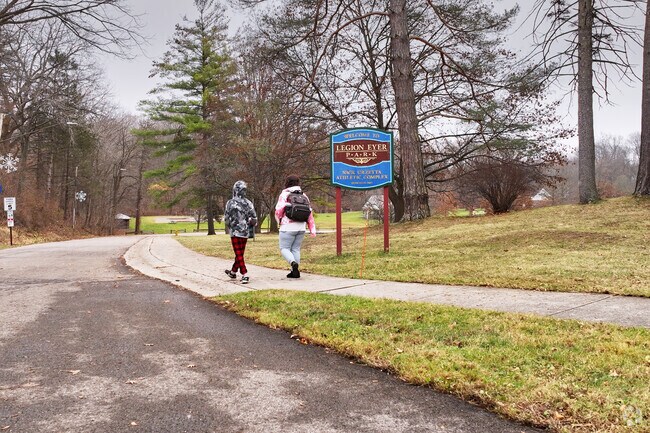 Legion Eyer Park welcomes visitors for outdoor fun and relaxation.