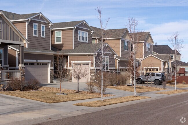 Larger new craftsman homes with multi car garages are standard fare in Sierra Ridge.