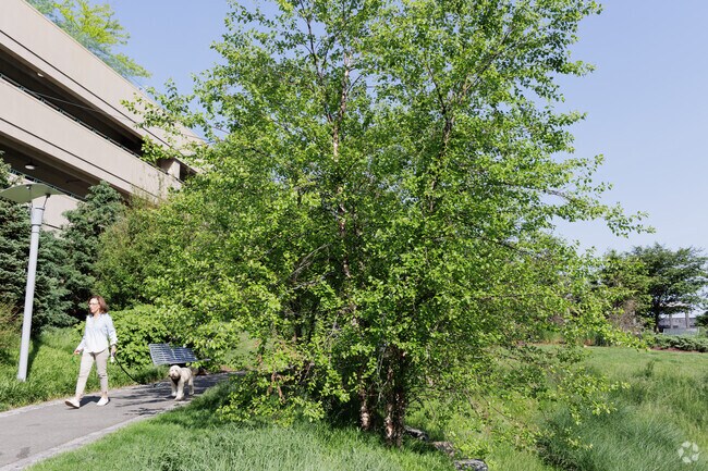 Central Green provides a patch of green park in a fast growing section of Fort Lee.