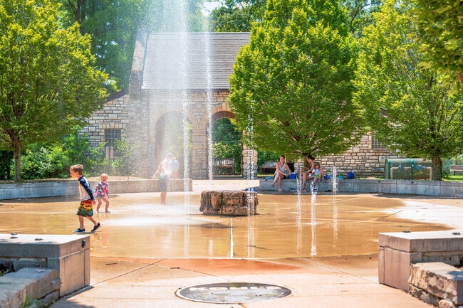 Tilles Park has a large splash pad that attracts residents throughout the area.