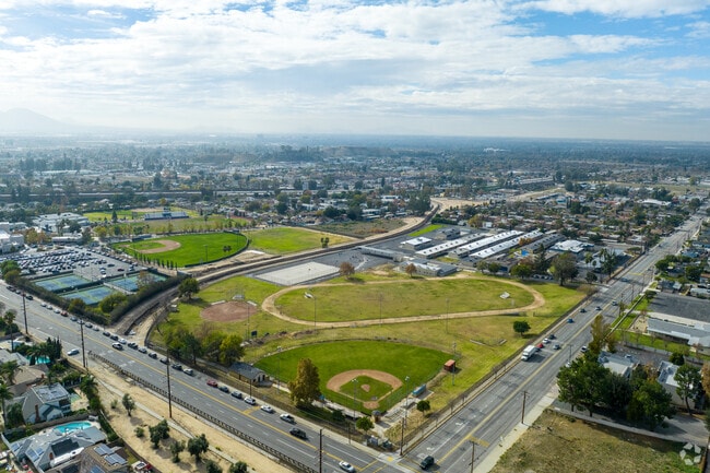 Del Vallejo Middle School offers a sprawling campus when viewed from above.