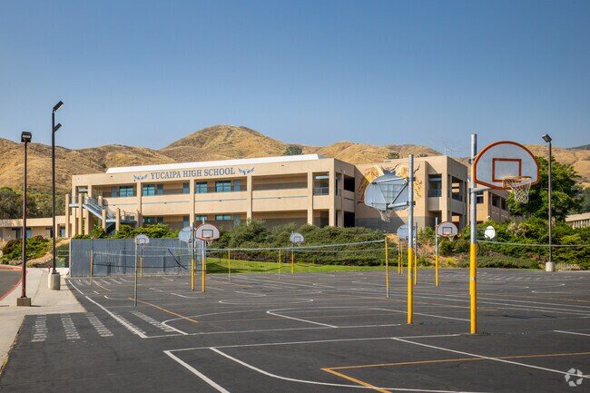 Crafton Hills seen behind the campus of Yucaipa High.