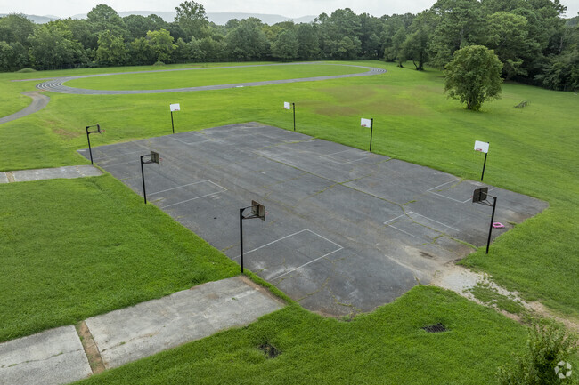 Basketball courts at Academy for Science Foreign Language Middle School in Huntsville Alabama.