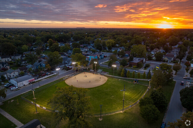 Historic Packard Park features a softball diamond in Harrison Hill.