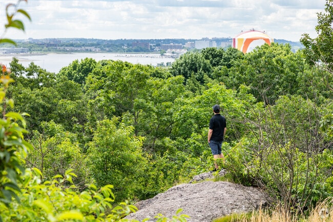 Savin Hill Park overlooks Dorchester Bay along the Harborwalk.