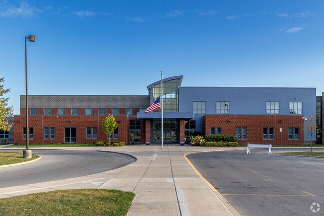 Huy Elementary School in North Linden, has a drop-off and pick-up area for parents.