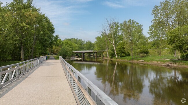 Lansing River Trail runs along Holmes Street Area for biking and scenic walks.