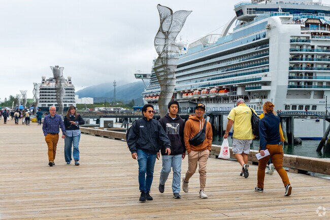 Downtown Juneau draws over 1.3 million tourists each year to its shops and restaurants.