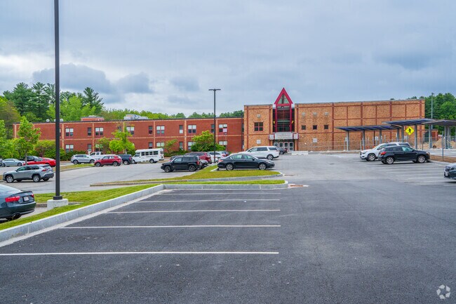 Tyngsborough High School receives an overall grade of B on Niche and sits right next to the middle school.
