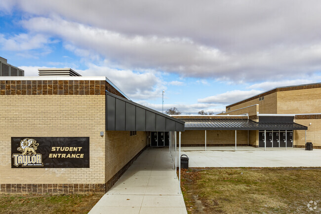 Taylor High School student entrance.