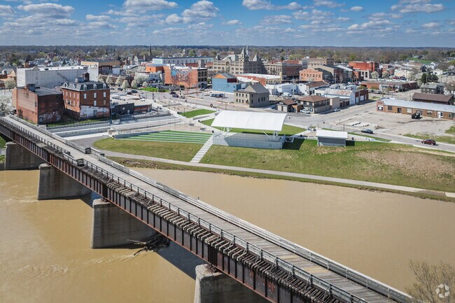 Lock Nine Park sits on the Great Miami River offering a place to enjoy nature and the surrounding wildlife downtown.
