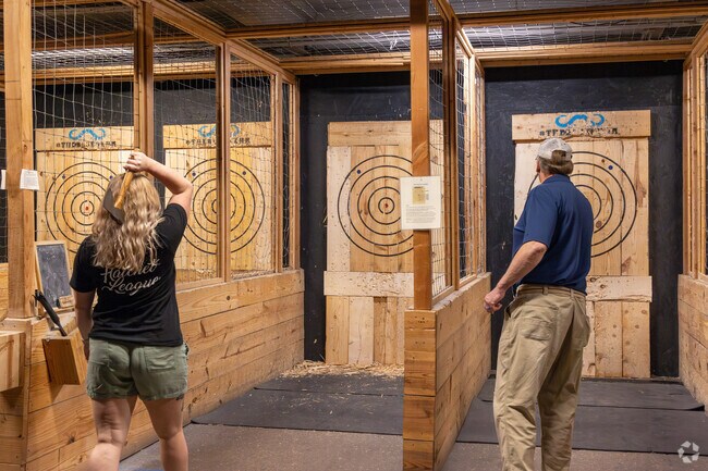 Hatchet throwing can be found at the Blue Ox in Taylors Mill for fun or as part of a league.