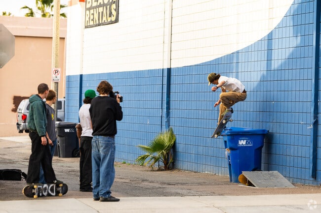 These locals are making a skate video in Downtown Oceanside.