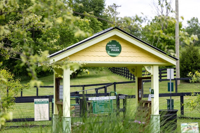 Active residents head to Walter Bradley Park for running trails, dog park access, and scenic creek views.