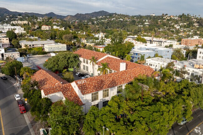 An aerial of Cheremoya Avenue Elementary School.
