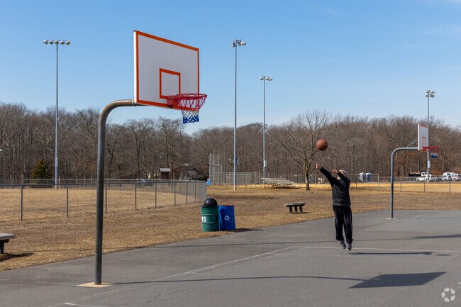Hone your skills at the many basketball courts located within Woodlot Park.