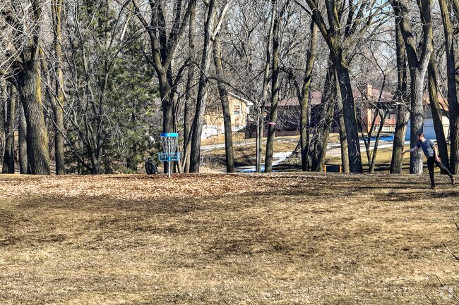 Throw discs at Bassett Creek Disc Golf Course in Crystal, Minnesota.