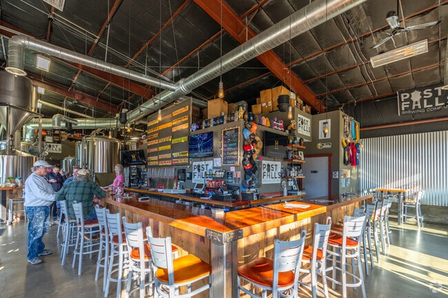 Post Falls Brewing Company is a local favorite to grab a beer in Post Falls City Center.