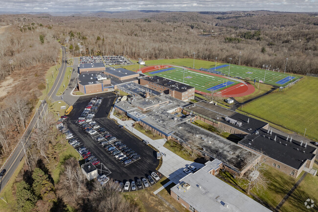 Brookfield High School at 45 Long Meadow Hill Road in Brookfield, CT.