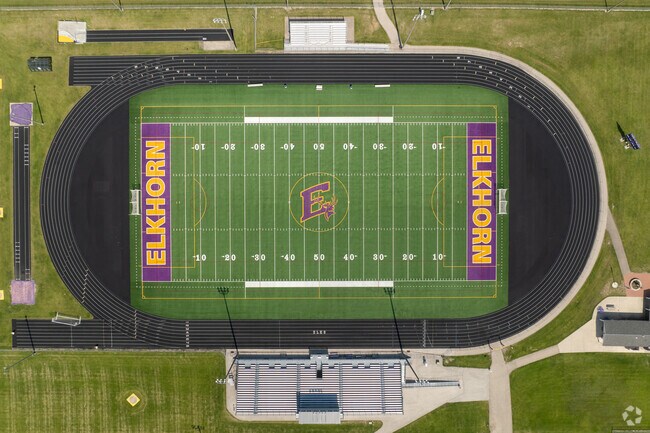 Elkhorn High School's athletic field and track are a hub of Elkhorn Area School District.