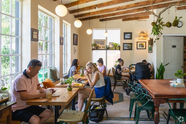 Sit and relax in the calming vibe of Scout Cafe while you enjoy your favorite brews in Triangle.