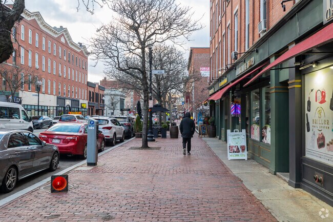 Downtown Lawrence's historical district near North Common showcases preserved architecture and the city's industrial past.
