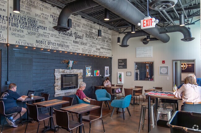 Enjoy the unique dining room at Chris's Coffee and Custard in Morningside.