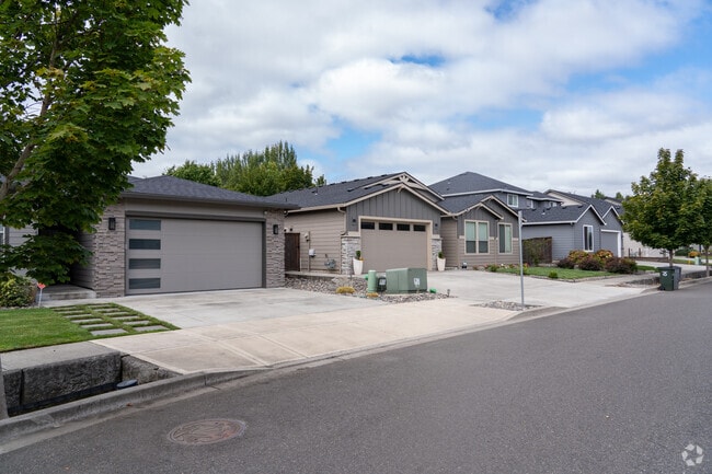 There are newly developed modern homes that border the Ellsworth Springs neighborhood.