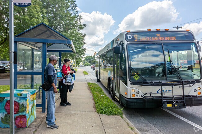 The bus is the easiest way to get to the Uptown area from Windsor park.