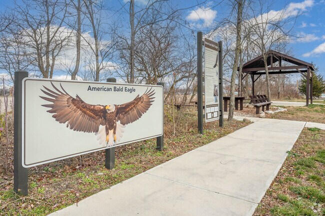 Signage near Spring Lake seeks to educate viewers about local wildlife and animals in the area.