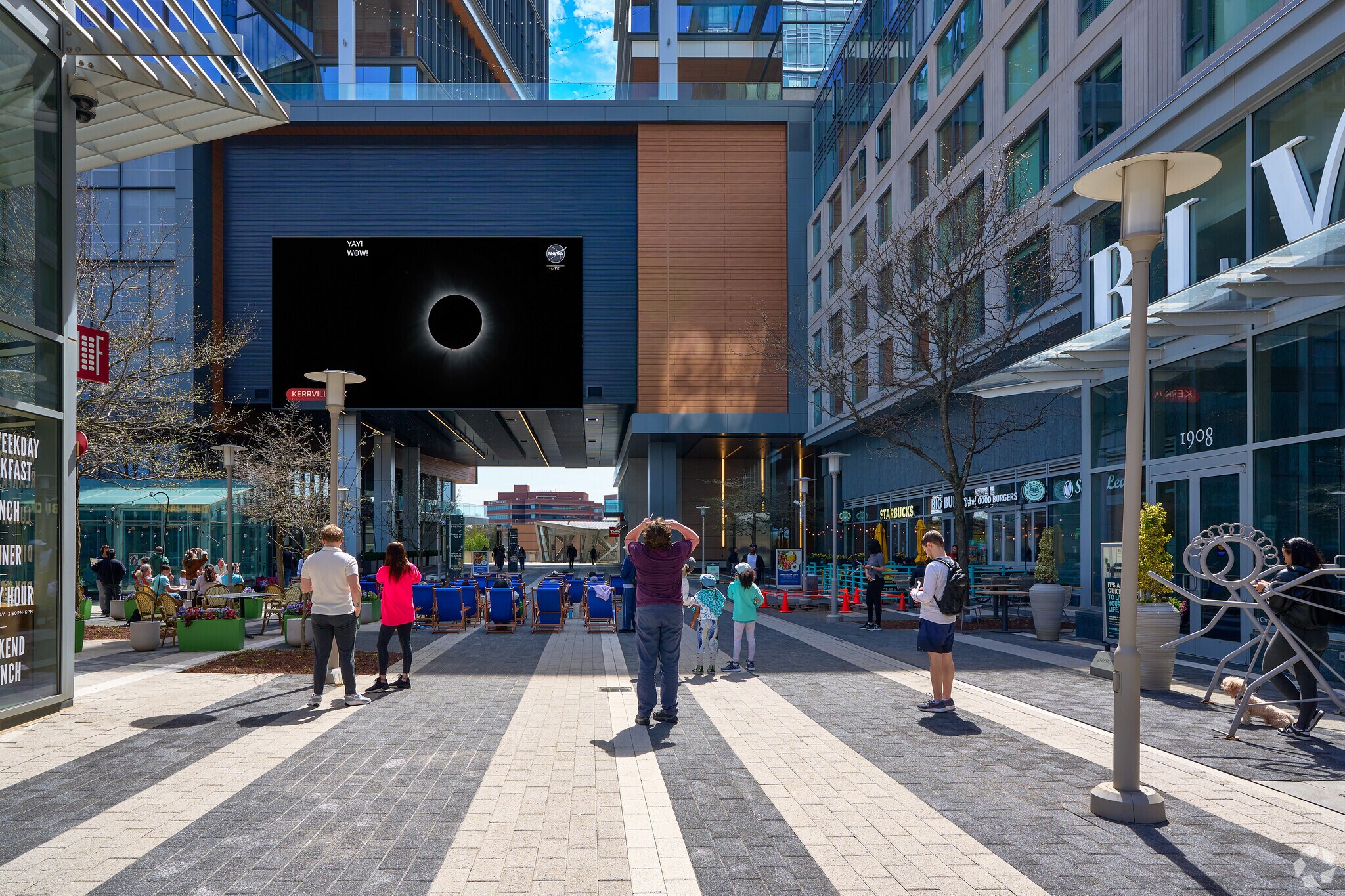 Residents take part of a historic Eclipse Watching Event in Reston Station.