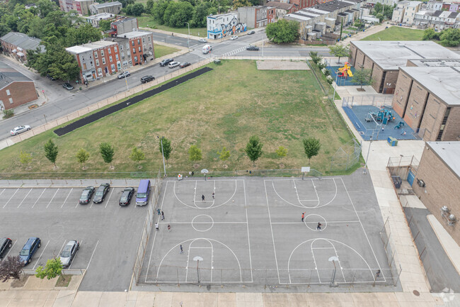 Sandtown-Winchester Achievement Academy has several popular basketball courts.