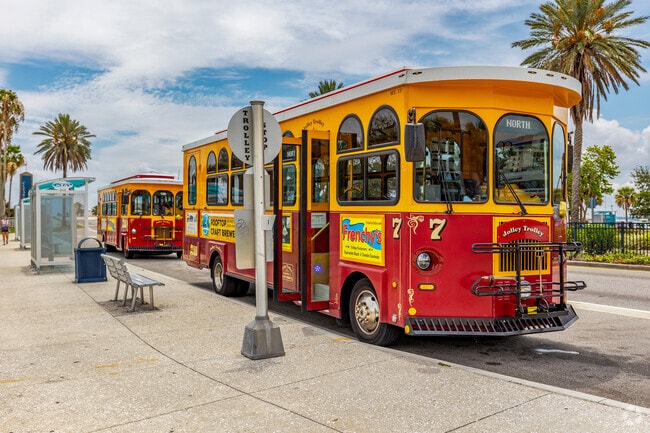 Trolly's run all around Island Estates for you to hop on and take you to the beaches.