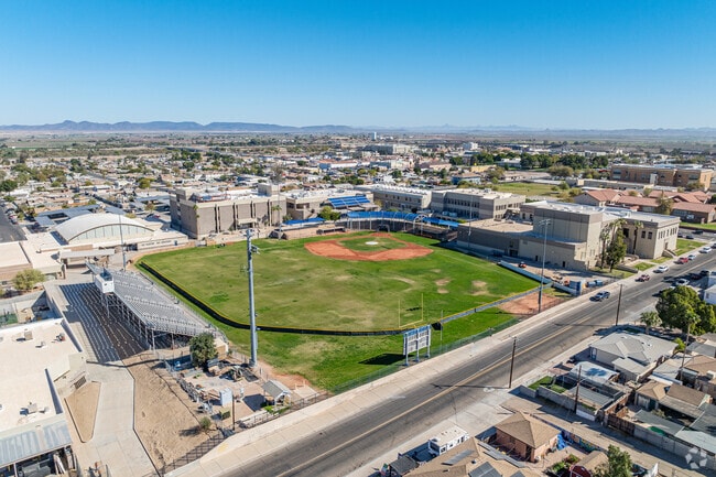 Yuma High School provides a variety of extracurricular activities, including 22 varsity sports.
