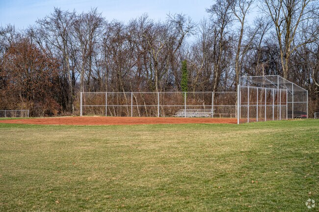 Eisenhower Elementary School has a ballfield for the children to play games on.