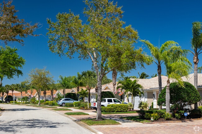 Homes in Verona Walk are neatly laid out on quiet residential streets.